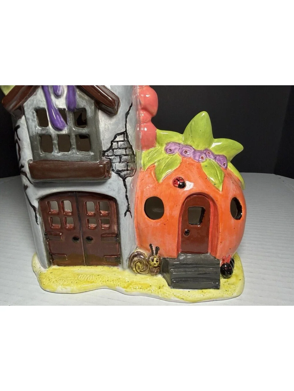 Halloween Haunted House Ceramic Pottery - Ghost Pumpkin Tree Handmade